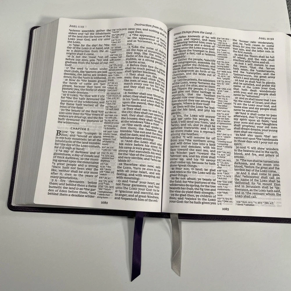 The Holy Bible KJV Red Letter 2017 Thomas Nelson Reference Purple Leather